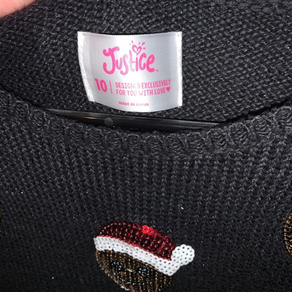Justice Christmas Emoji Sweater Size: 10 - Picture 4 of 5